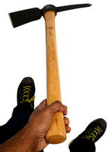 Load image into Gallery viewer, Reinforced Steel Pick Axe Mattock with Shock Absorbing Hardwood Handle