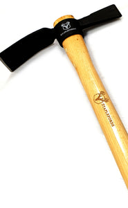 Staplefords Reinforced Steel Pick Axe Grubbing Cutter Mattock with Shock Absorbing Hardwood Handle - 900mm length