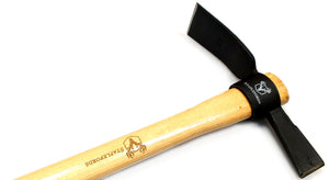Staplefords Reinforced Steel Pick Axe Grubbing Cutter Mattock with Shock Absorbing Hardwood Handle - 900mm length